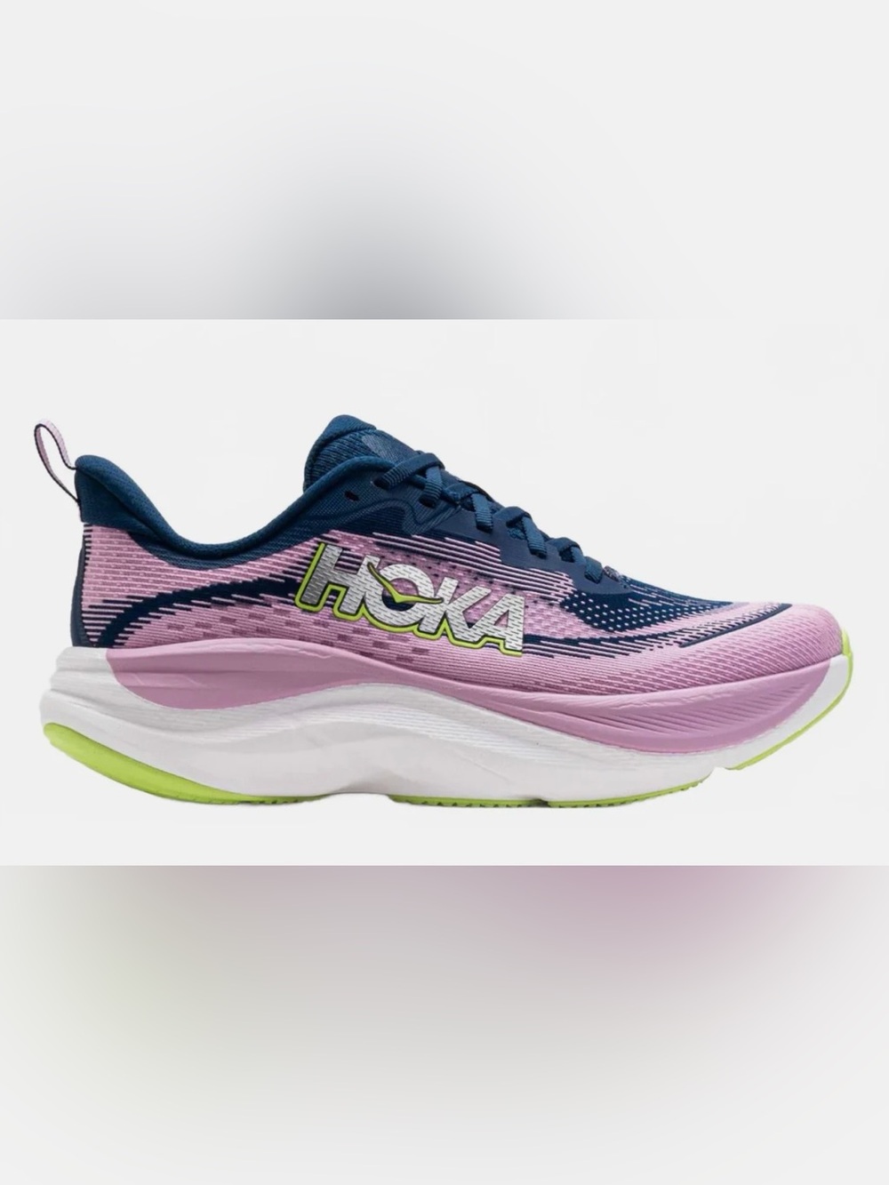Hoka Lavender and Navy Skyflow Running Shoes 9W